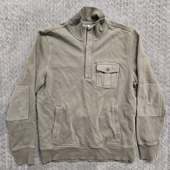 Brooks Brothers Sweater Mens Medium Army Green Great Britain‎ Commando Kangaroo - Picture 1 of 10